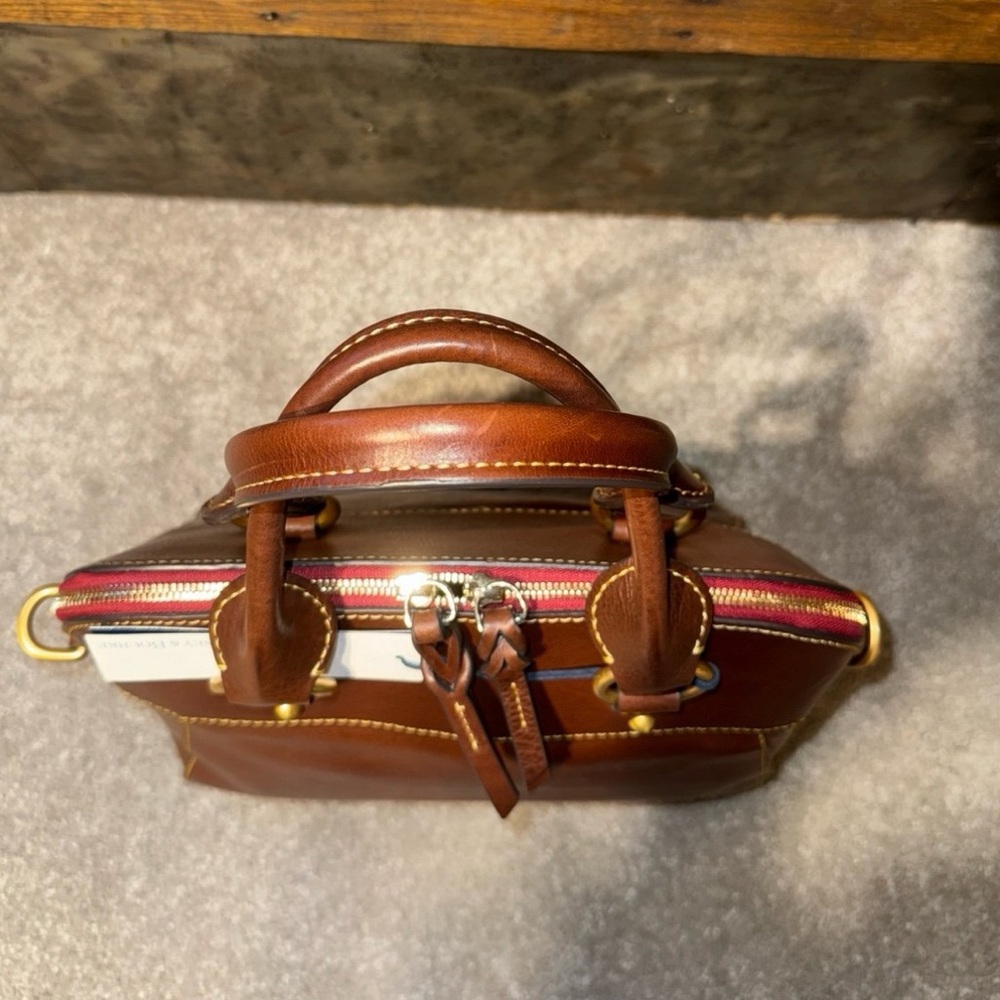 Dooney & Bourke Cameron Satchel with Strap in Chestnut - Picture 8 of 12